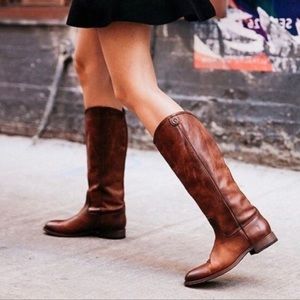 NIB FRYE | Melissa Button 2 Cognac Boots